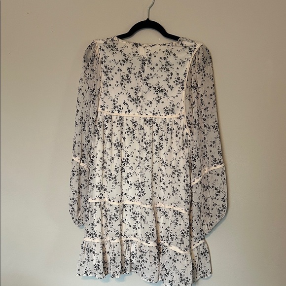 Blue Rain Black and White Floral Boho Dress - Picture 3 of 3